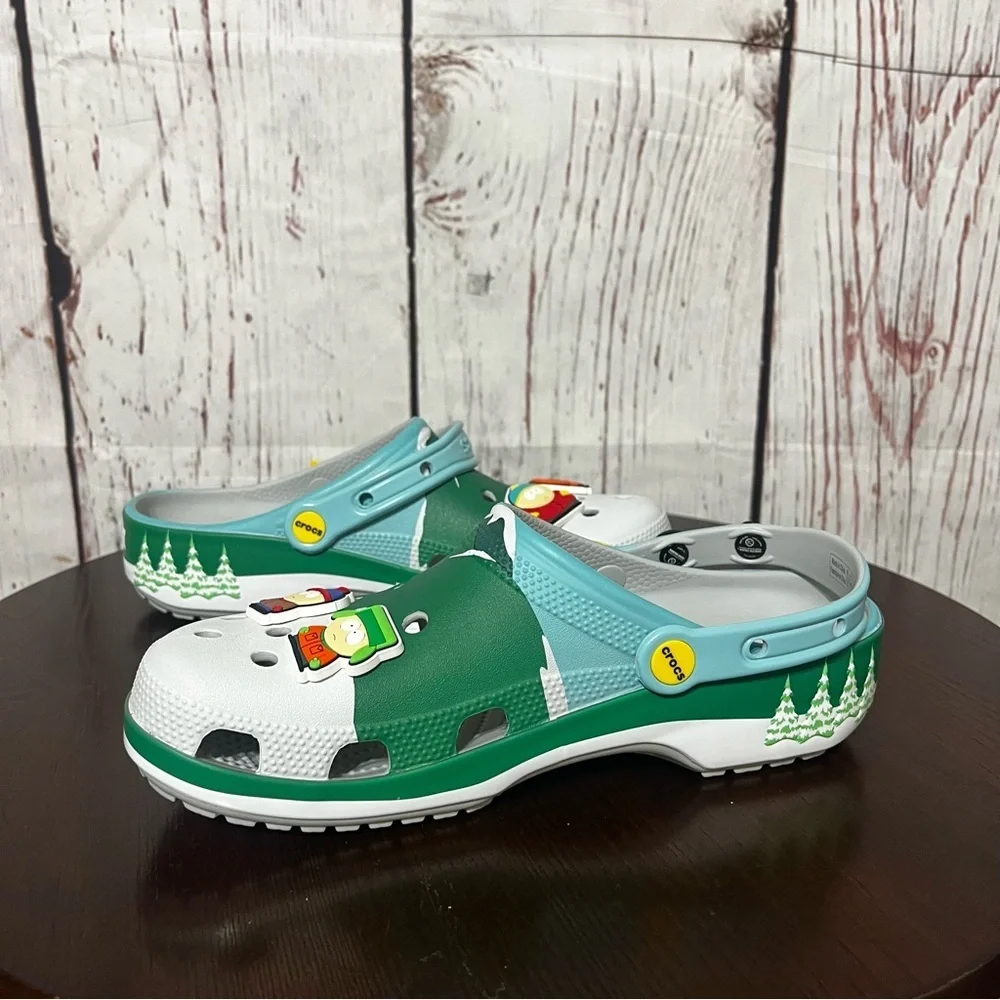 Crocs x South Park Classic Clog with 8 character jibbitz ins mens Size 10 NIB